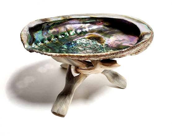 6-7" XL Sage Bowl, Smudge Bowl with Stand - Image 6