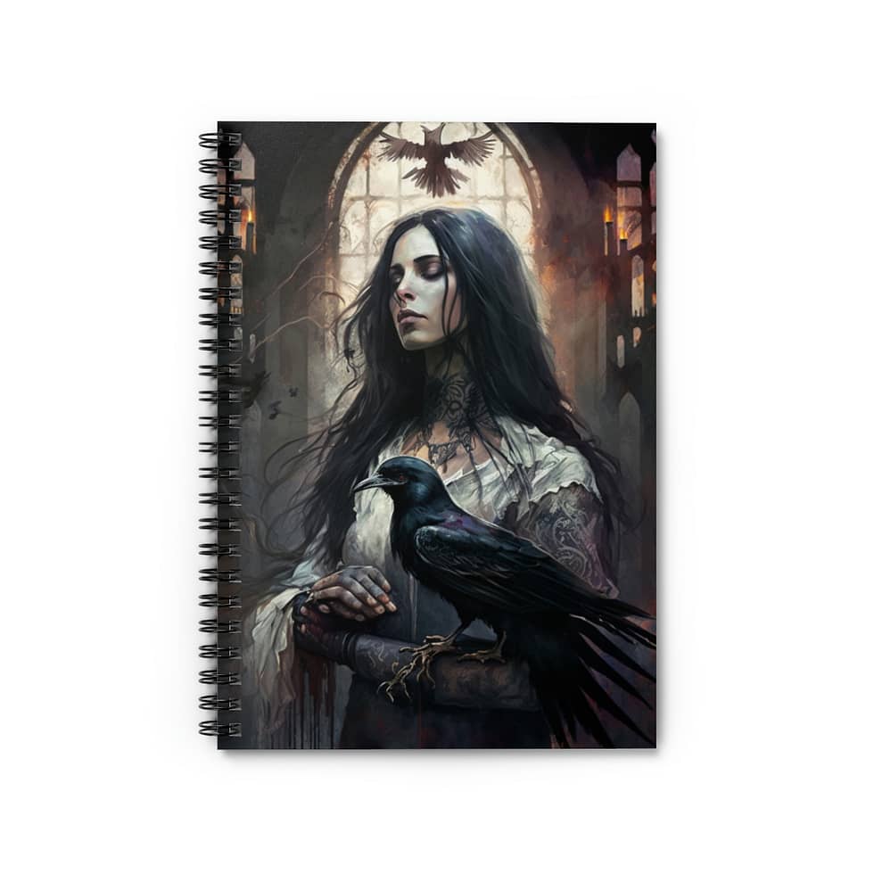 Gothic Raven Woman Notebook